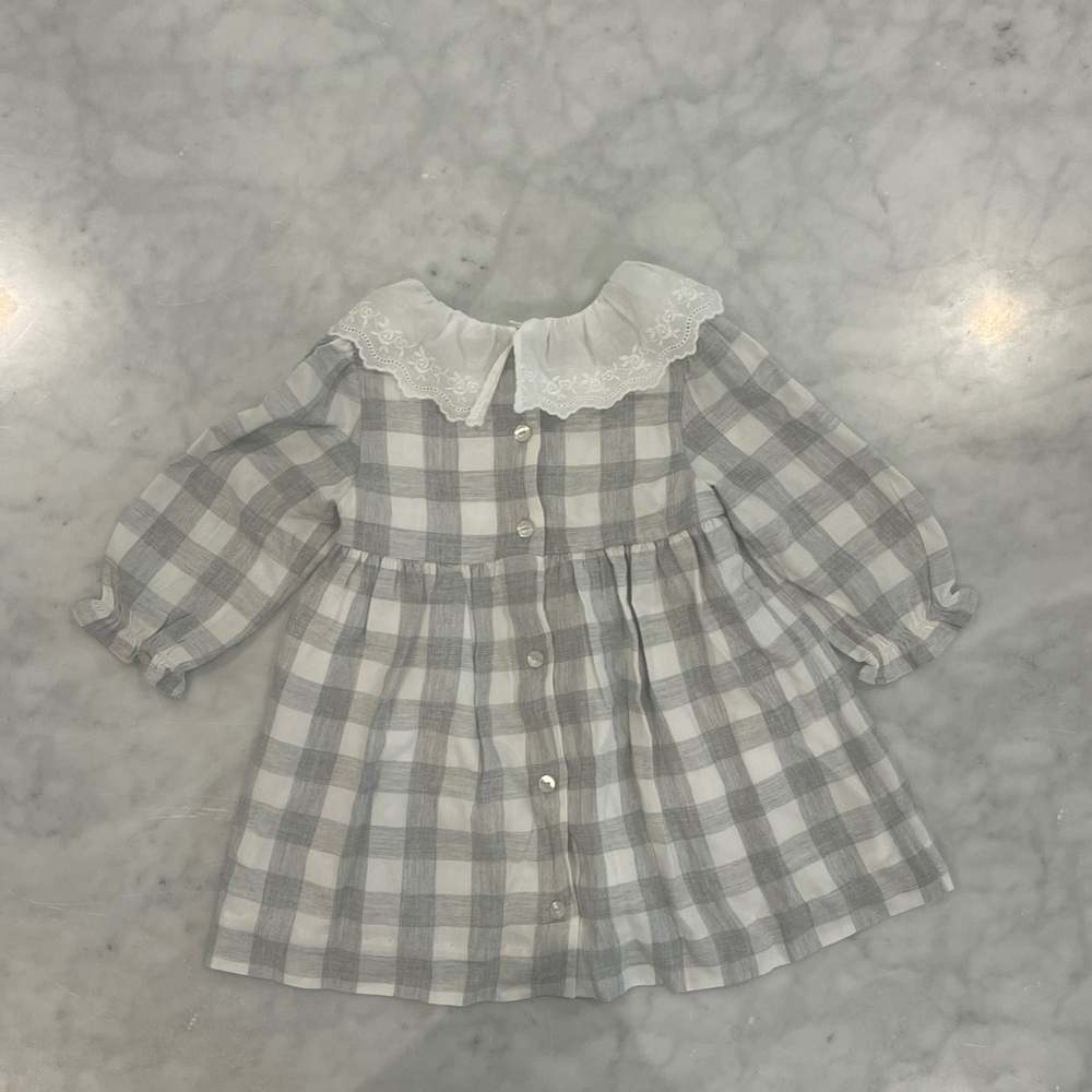 Tartine et Chocolat White Lace Collar Dress